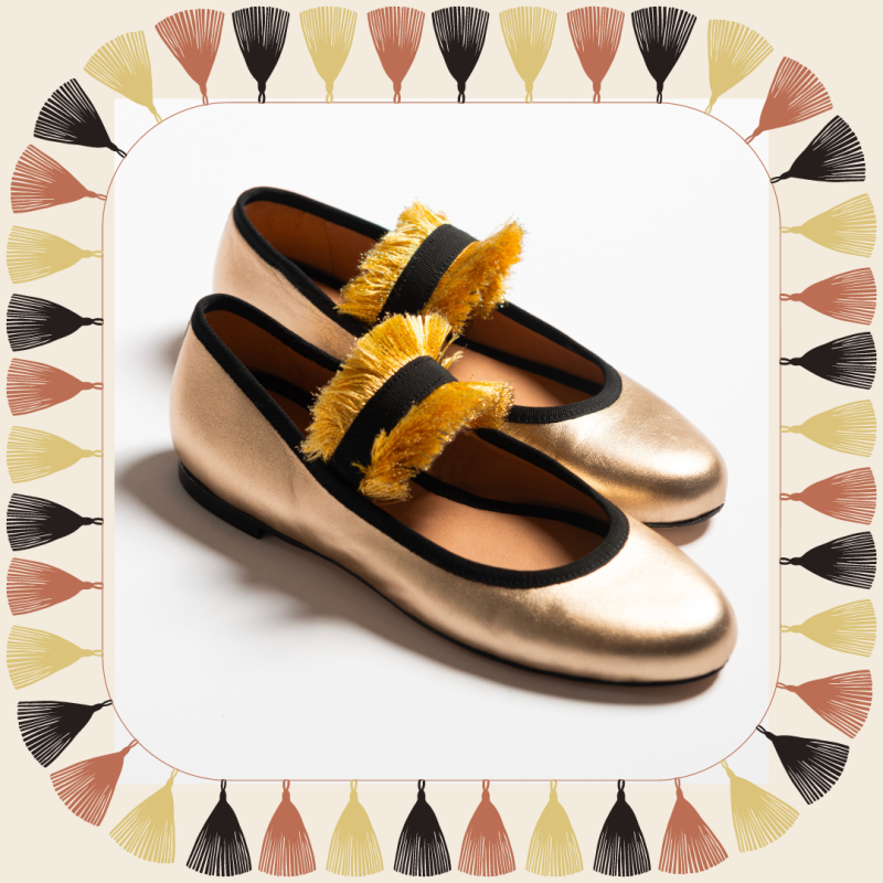 Allagiulia Ballerina Lolita Frangia ORO Vendita Calda