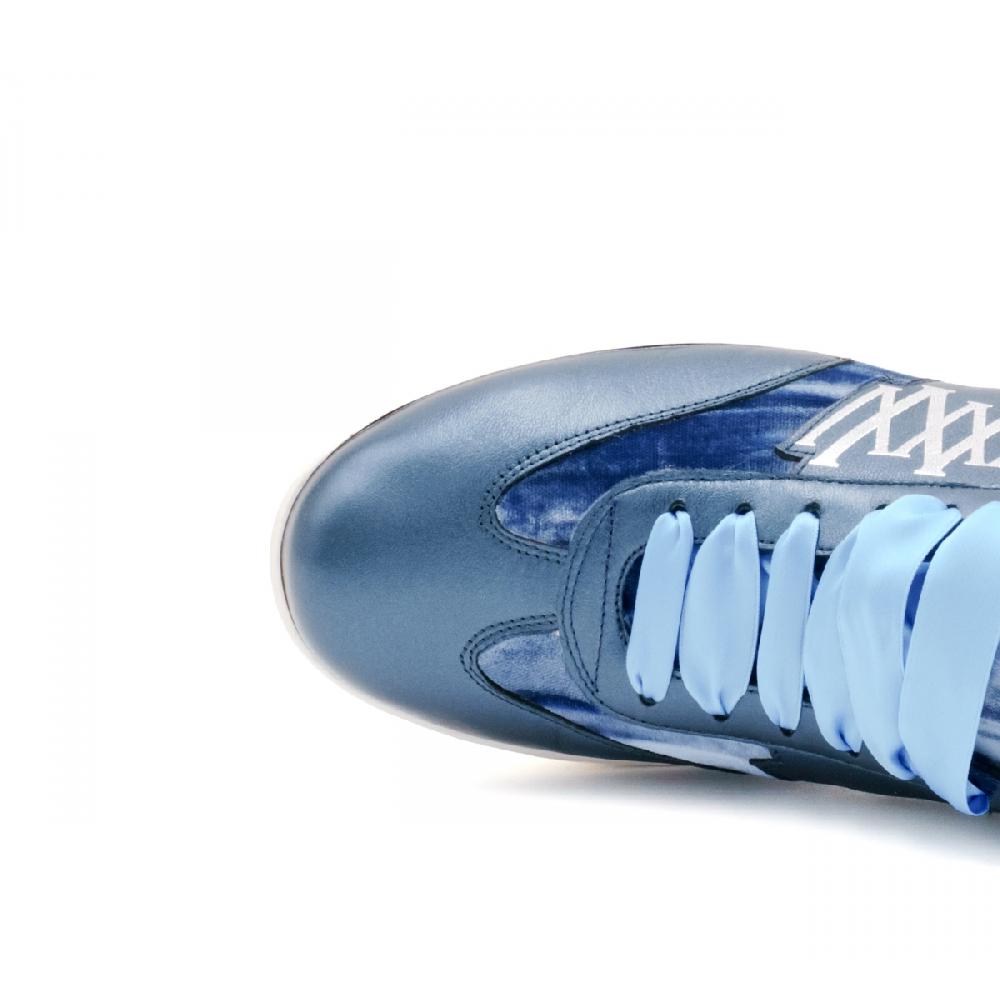 Amalfi by rangoni Sneakers Valetta velluto blu Italy