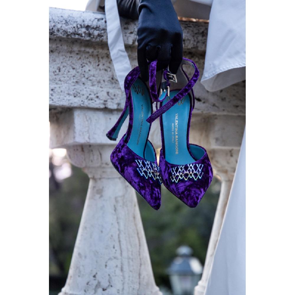 Amalfi by rangoni Décolleté Sunrise in velluto viola Italia