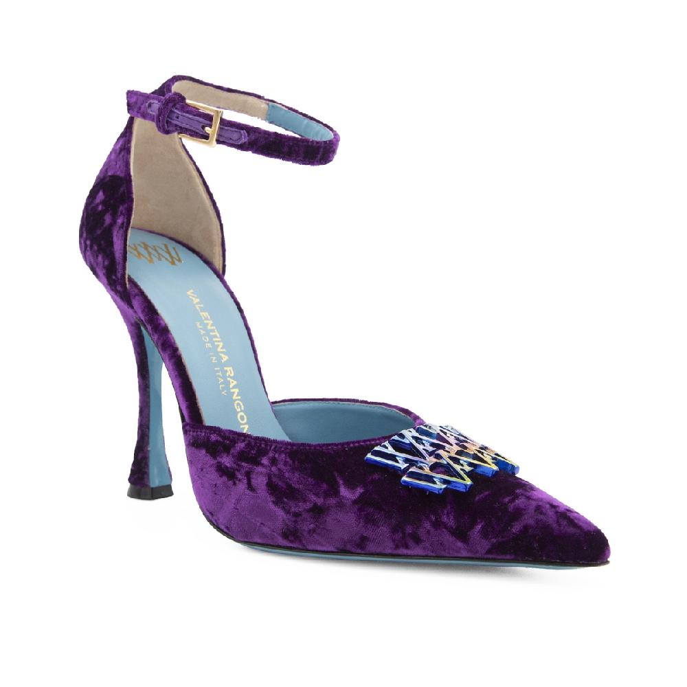 Amalfi by rangoni Décolleté Sunrise in velluto viola Italia