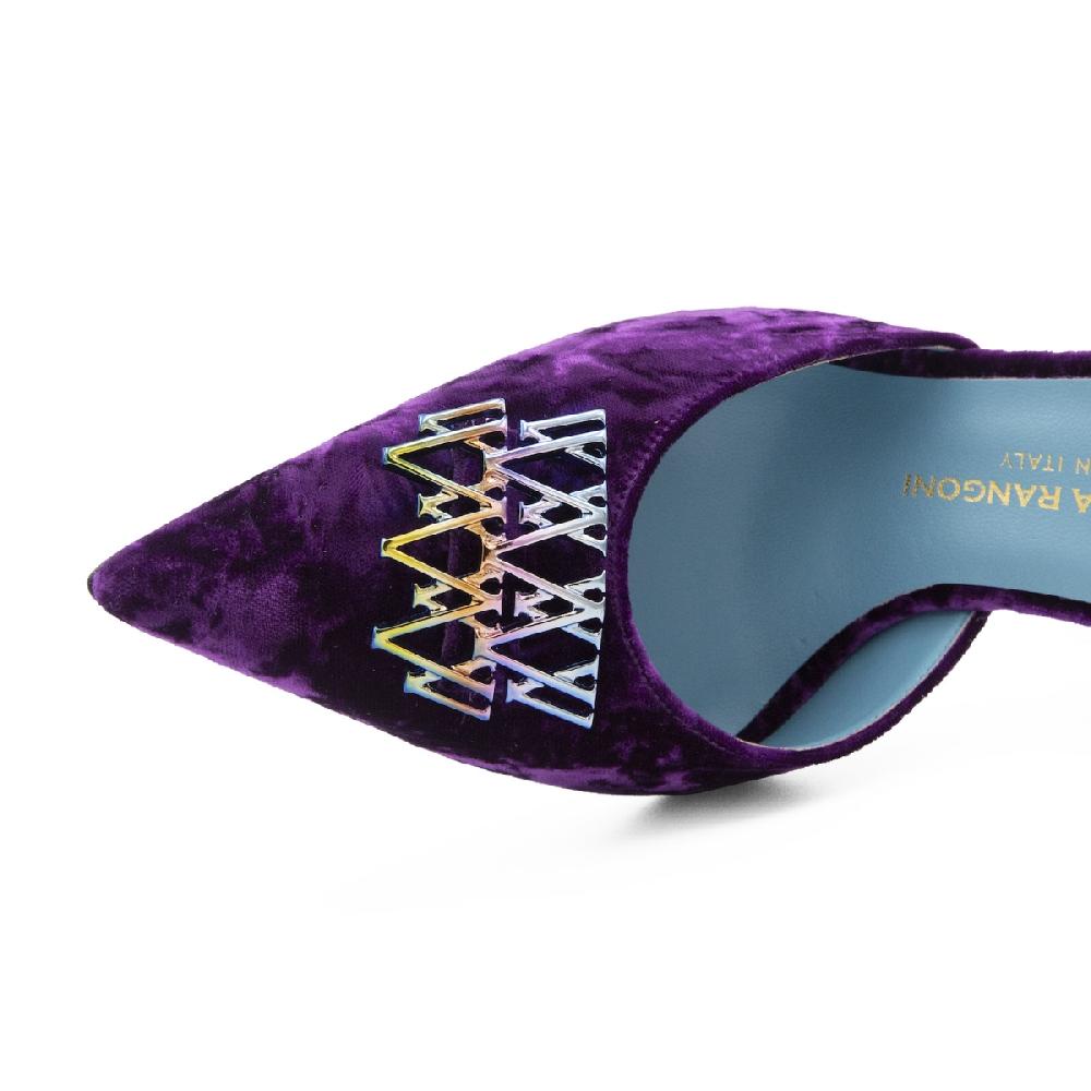 Amalfi by rangoni Décolleté Sunrise in velluto viola Italia