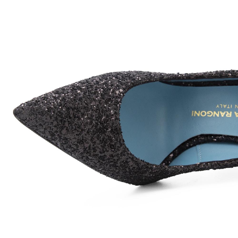 Amalfi by rangoni Décolleté Semplice in glitter nero Nuovo