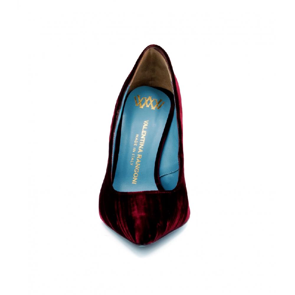 Amalfi by rangoni Décolleté Simply in velluto rosso Sottocosto